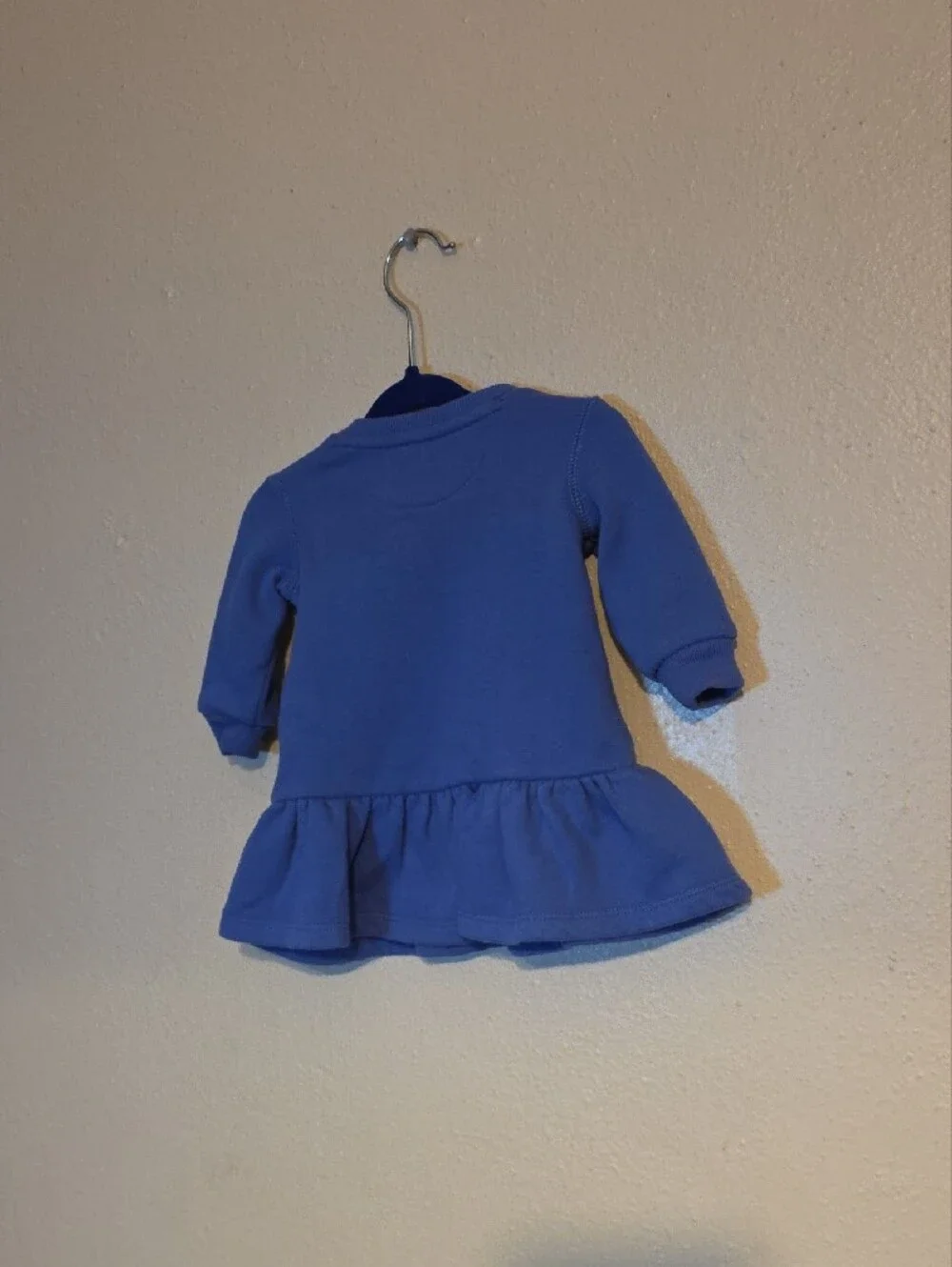 Ralph Lauren Blue Polo Bear Winter Sweatshirt Dress 3M Skiing